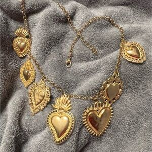Gold Heart Pendant Necklace